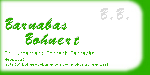 barnabas bohnert business card