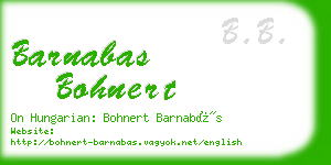 barnabas bohnert business card